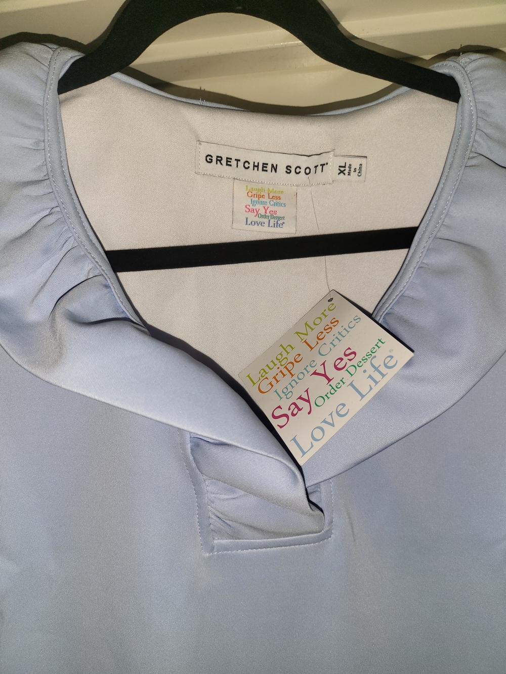 Gretchen Scott Designs Perwinkle Ruffle-Neck Midi Shift Dress Size XL NWT NEW - Picture 6 of 12